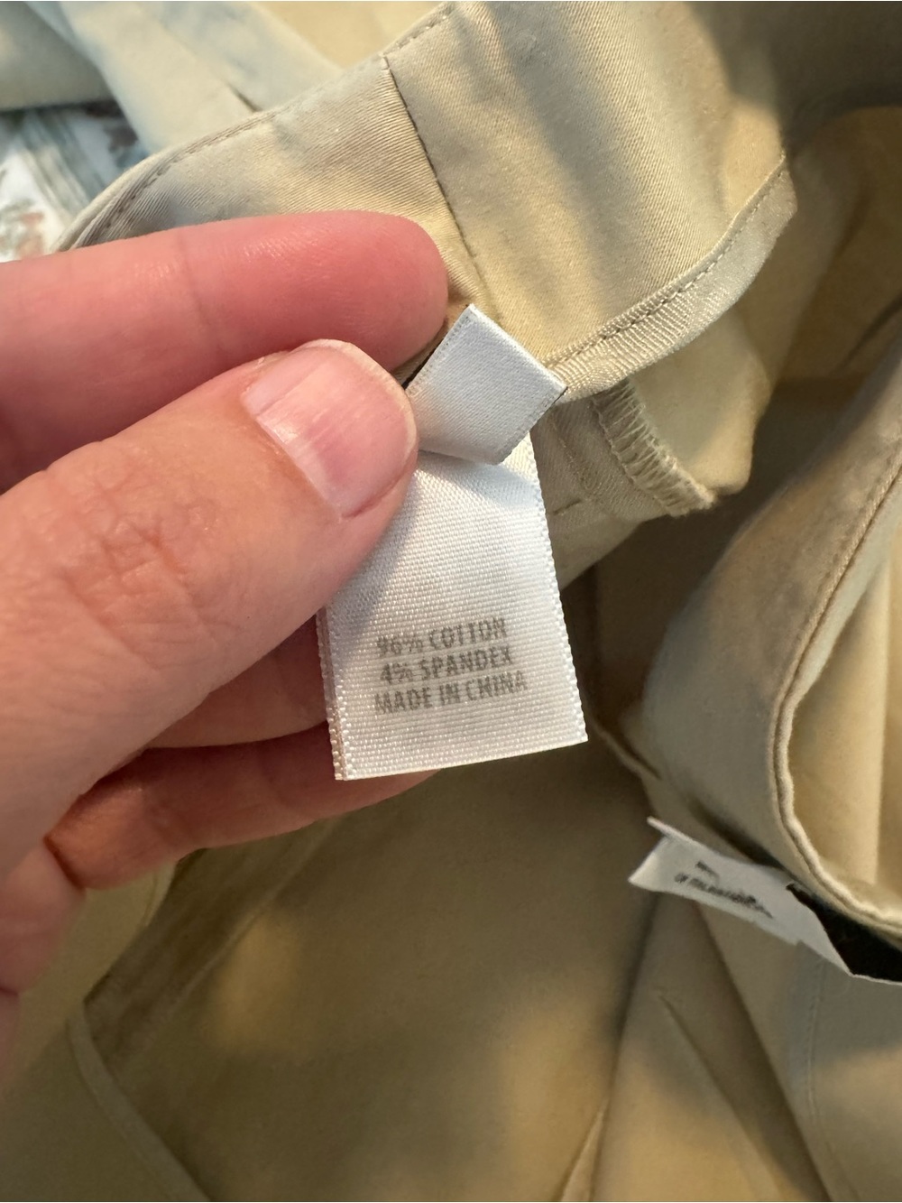 St. John Wide Leg Cotton Blend Khaki Pants Trousers Size 8 - Picture 13 of 13